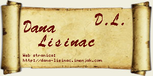 Dana Lisinac vizit kartica
